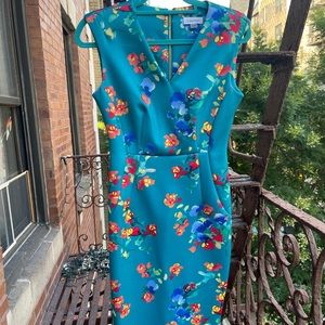 Calvin Klein Teal Floral Dress